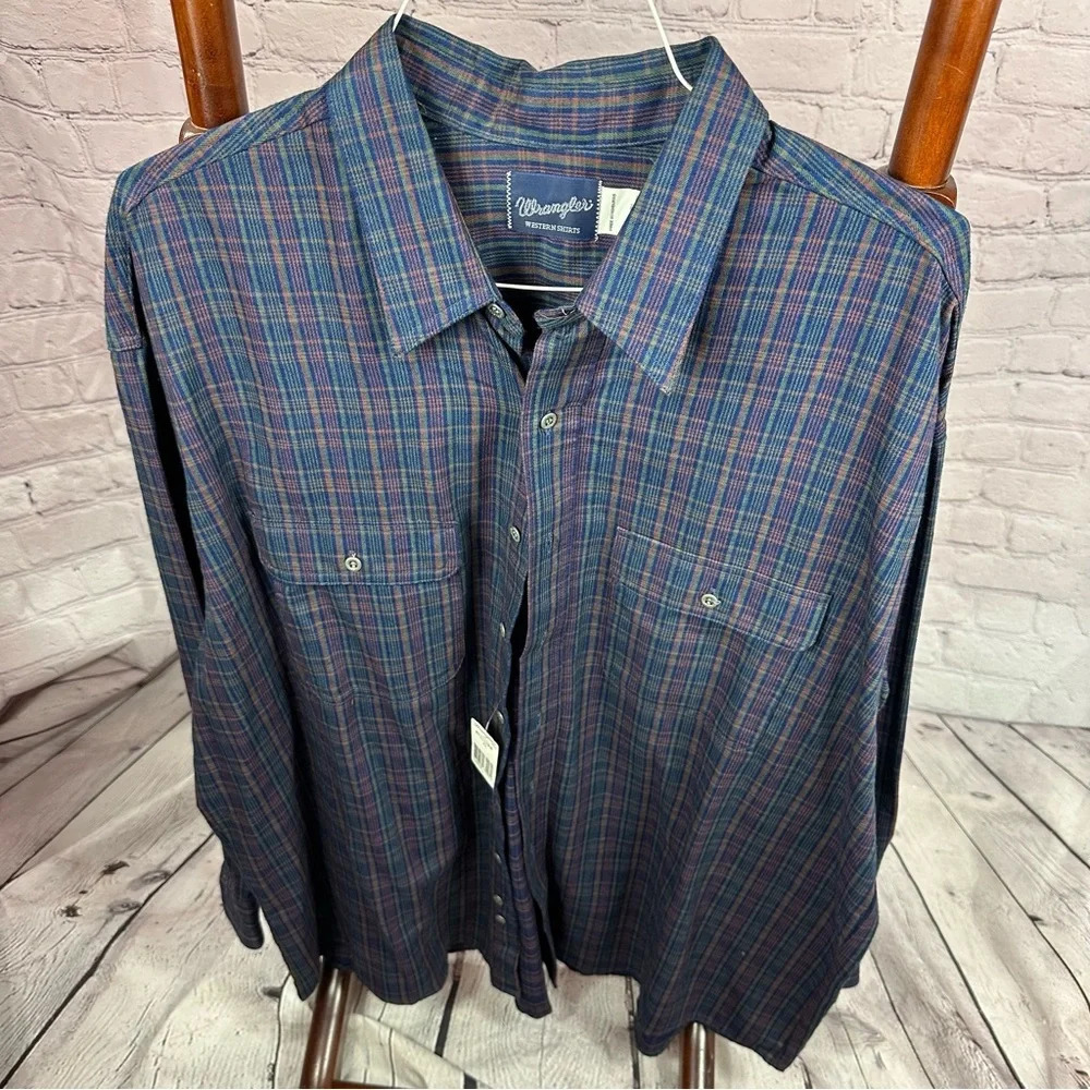 Men's wrangler western shirt Xl cotton plaid